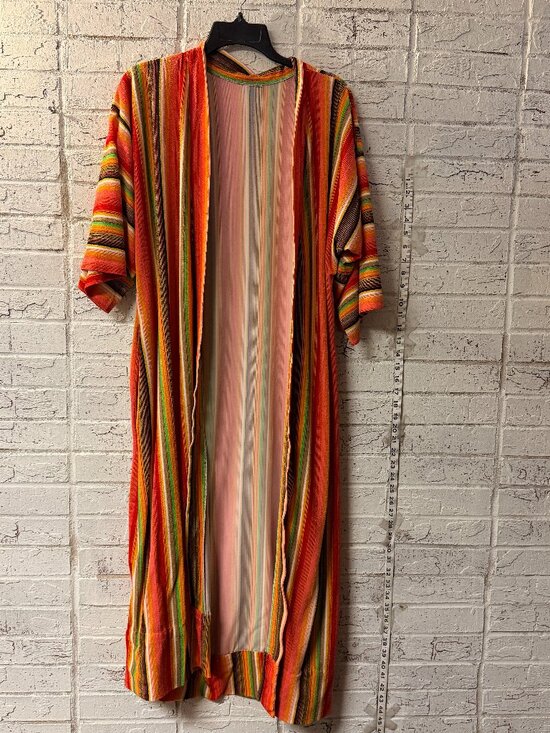 Vintage Other - Vintage Striped Duster Robe “Coat of Many Colors” Inspired Boho Open Front